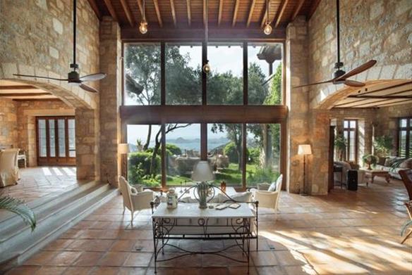 Restored Stone Villa with Panoramic Sea View in Yalıkavak