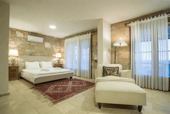 Restored Stone Villa with Panoramic Sea View in Yalıkavak
