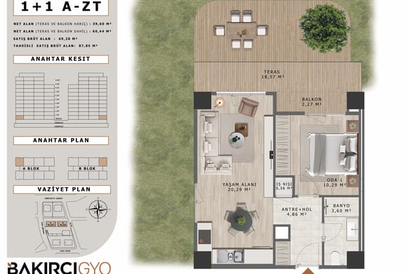 Bakırcı Zenit Topkapı, 1+1 Apartment for Sale